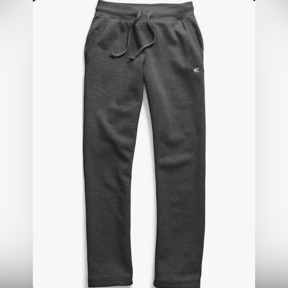 Champion Gray Women’s Sweatpants Powerblend Pants, C Logo Color:granite Heather - Picture 5 of 5